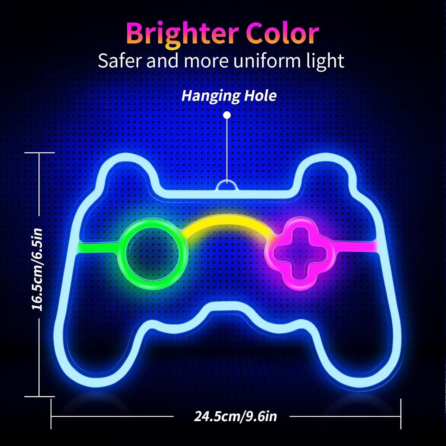 LED Neon Signs Gamepad Neon Sign Shape for Gamer Room Wall Bedroom Decor Lights