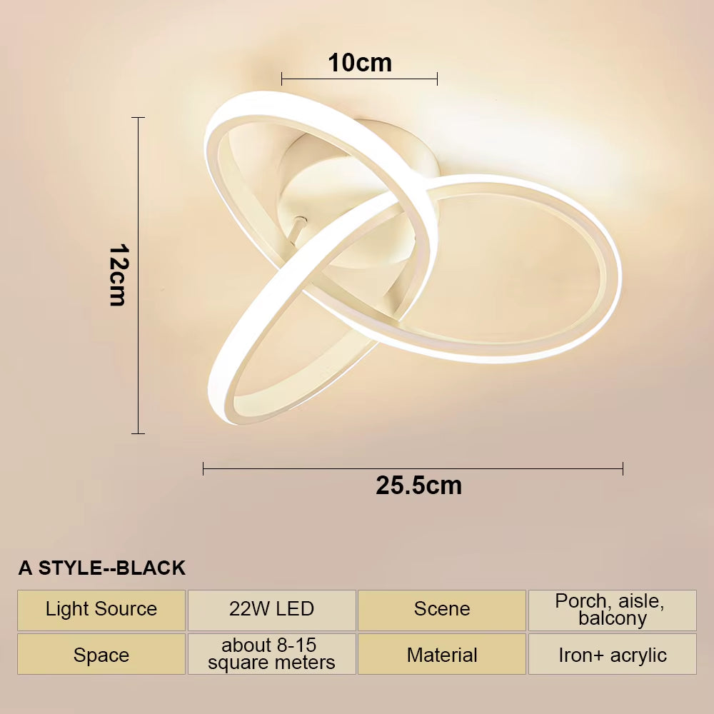 LED Strip Aisle Ceiling Lights Modern Minimalist Living Room Lamps for Balcony Entrance Staircase Home Decor Multiple Shapes