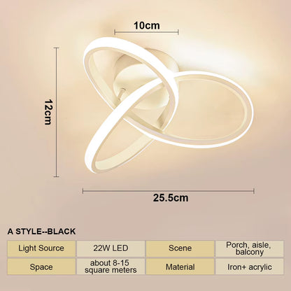 LED Strip Aisle Ceiling Lights Modern Minimalist Living Room Lamps for Balcony Entrance Staircase Home Decor Multiple Shapes