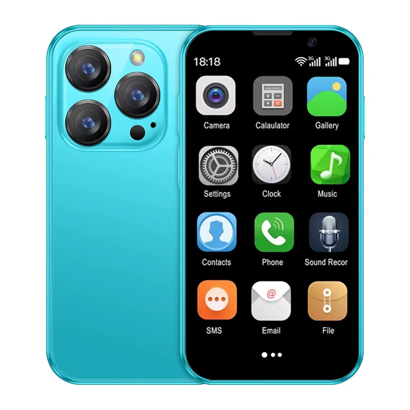 16SE Mini Smartphone 16GB ROM Android 9.0 Wifi Dual SIM Standby Play Store 3G WCDMA 3.0"Little Smart Cellphone New Version