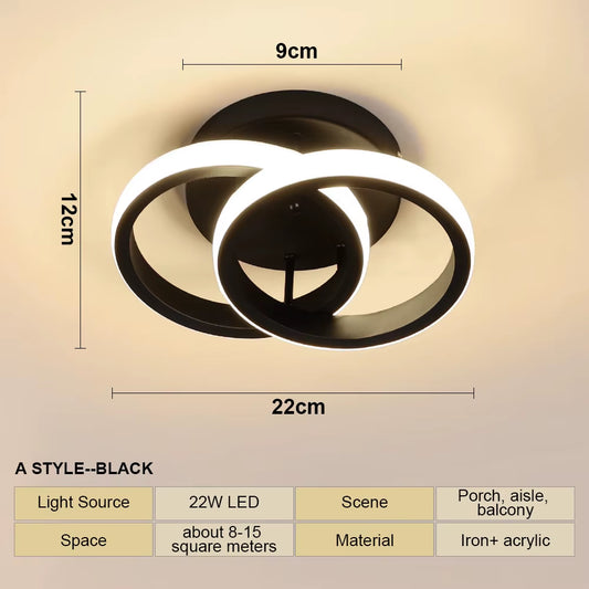 LED Strip Aisle Ceiling Lights Modern Minimalist Living Room Lamps for Balcony Entrance Staircase Home Decor Multiple Shapes