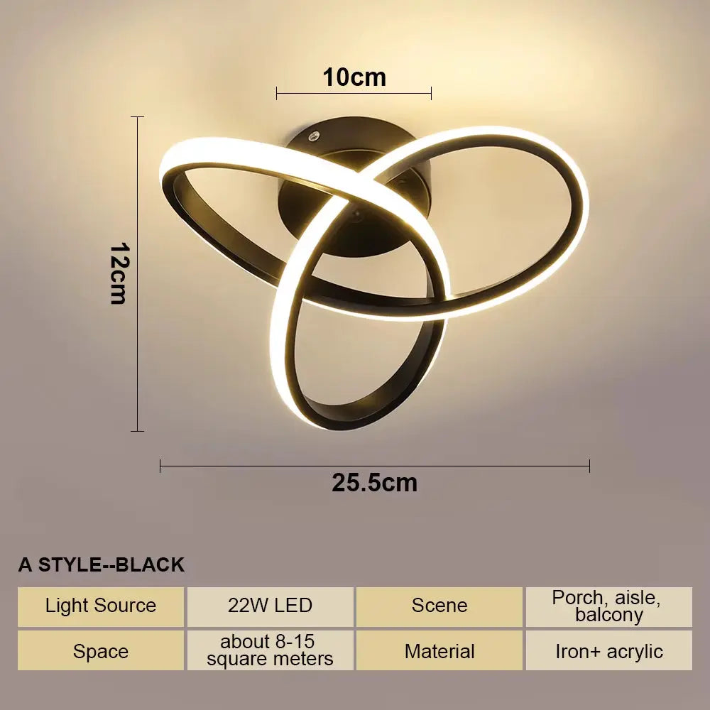 LED Strip Aisle Ceiling Lights Modern Minimalist Living Room Lamps for Balcony Entrance Staircase Home Decor Multiple Shapes