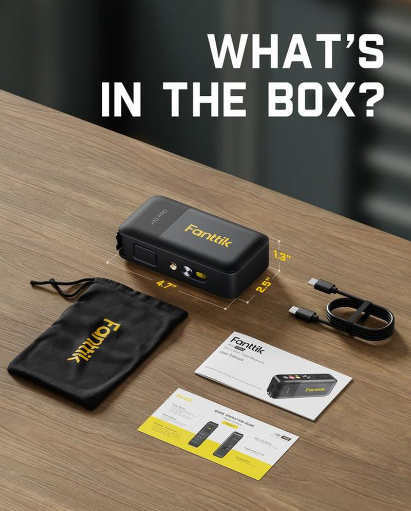 【Christmas Gift】Fanttik A10 Pro 2-In-1/A10 Apex 3-In-1 Digital Laser Tape Measure with HD IPS Color Display, 165Ft Rechargeable Laser Measurement Tool & 9.8Ft Measuring Tape, 6 Units Selectable, for Distance/Area/Volume Christmas Gift Industrial Home