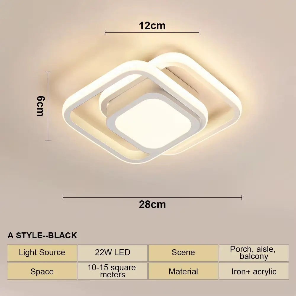 LED Strip Aisle Ceiling Lights Modern Minimalist Living Room Lamps for Balcony Entrance Staircase Home Decor Multiple Shapes