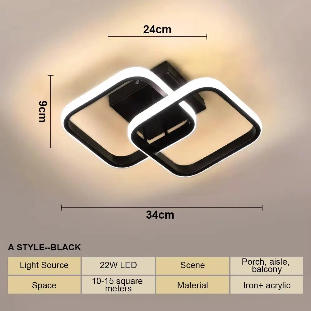 LED Strip Aisle Ceiling Lights Modern Minimalist Living Room Lamps for Balcony Entrance Staircase Home Decor Multiple Shapes