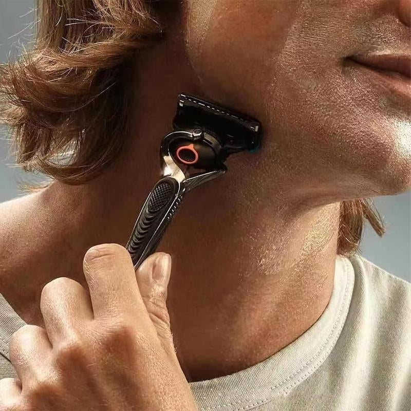 48-Piece Men'S Razor Blade Replacement Set with Handle - Ultra Sharp Stainless Steel Blades for Smooth Shaving, Works with Standard Razor Handles, Bulk Disposable Blades Face Head Body Shaving