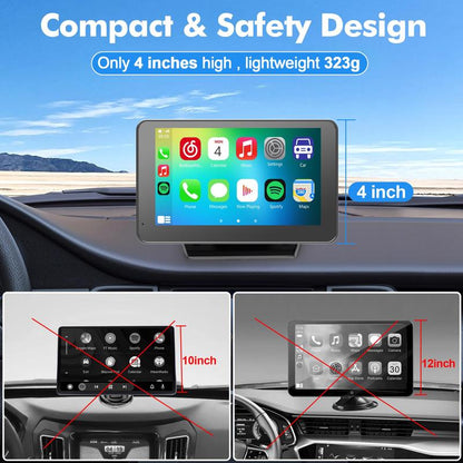【Paslda】Christmas Gift ：2025 Upgraded Wireless Carplay Screen for Andriod & Iphone : the Ultimate Portable Car Play Adapter for Seamless In-Car Entertainment Tiktokshopblackfriday