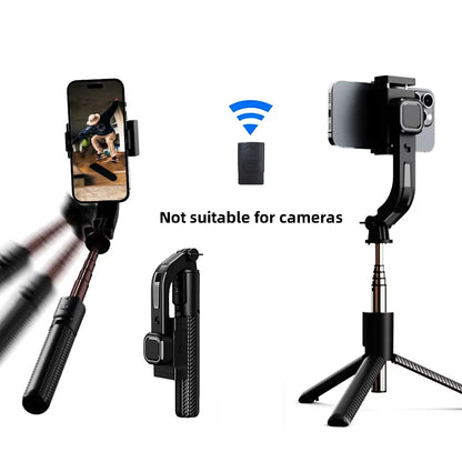 Selfie Tripod Bluetooth Gimbal Stabilizer 360 ° Rotation Stable Shooting for Smartphone Live Vertical Shooting Bracket