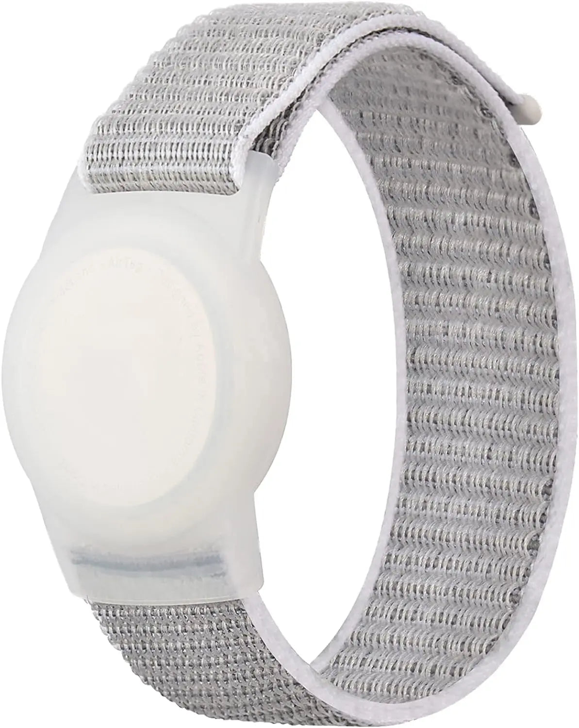 Kids Wristband Compatible with Apple Airtag, Protective Case for Air Tag GPS Tracker Holder with Nylon Bracelet, Adjustable anti Lost Watch Band for Toddler Child Elder(Grey)
