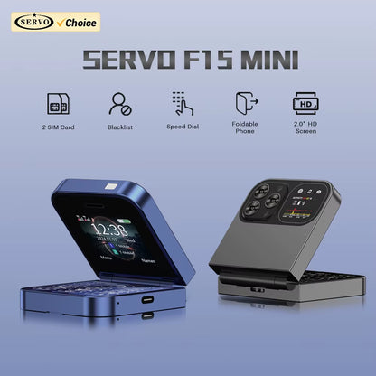 Classic Small Flip Mobile Phone 2G Dual SIM Card Blacklist Speed Dial 2.0“ Screen 180° Fold Button Cellphones New Upgrade