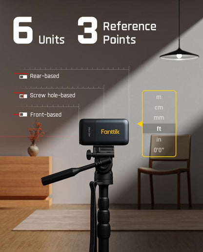 【Christmas Gift】Fanttik A10 Pro 2-In-1/A10 Apex 3-In-1 Digital Laser Tape Measure with HD IPS Color Display, 165Ft Rechargeable Laser Measurement Tool & 9.8Ft Measuring Tape, 6 Units Selectable, for Distance/Area/Volume Christmas Gift Industrial Home