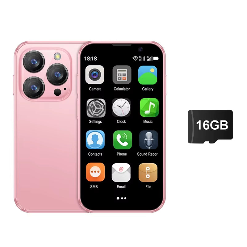 16SE Mini Smartphone 16GB ROM Android 9.0 Wifi Dual SIM Standby Play Store 3G WCDMA 3.0"Little Smart Cellphone New Version