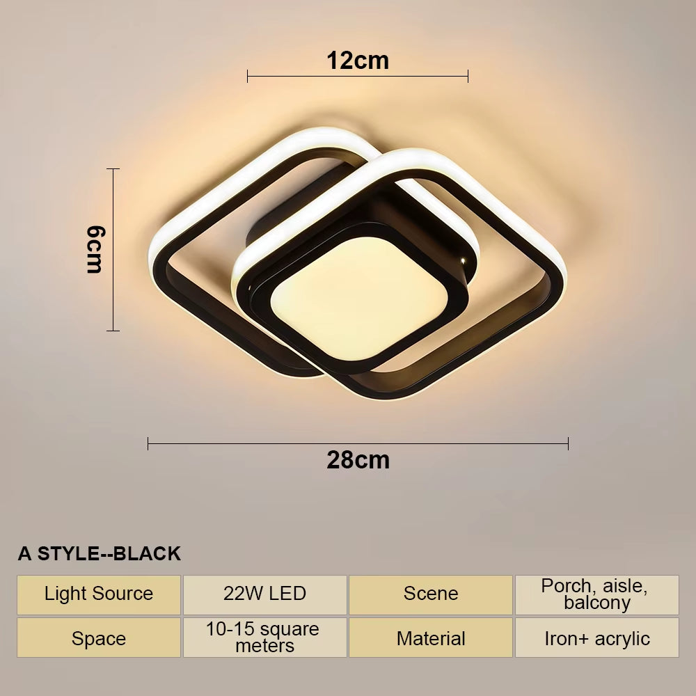 LED Strip Aisle Ceiling Lights Modern Minimalist Living Room Lamps for Balcony Entrance Staircase Home Decor Multiple Shapes