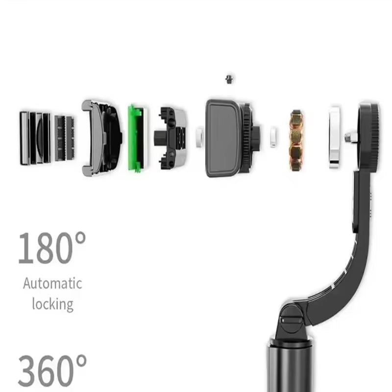 Selfie Tripod Bluetooth Gimbal Stabilizer 360 ° Rotation Stable Shooting for Smartphone Live Vertical Shooting Bracket