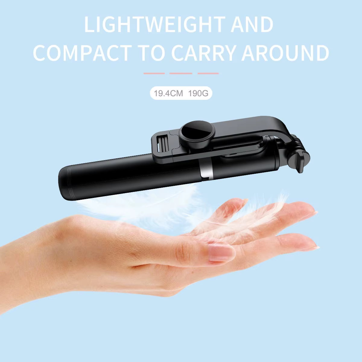 2024 New Wireless Selfie Stick Tripod Bluetooth Foldable Monopod with Led Light Remote Shutter for Iphone Wholesale