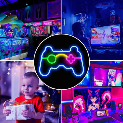 LED Neon Signs Gamepad Neon Sign Shape for Gamer Room Wall Bedroom Decor Lights