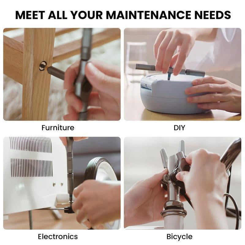 【Tiktokshopholidayhaul】Seese 24 in 1 Dly Screwdriver Set,1 Set Switchablescrewdriver Shape Magnetic Screwdriver Set,Compact and Portable Ratchet Screw0Driver Sethome Repair Tool Box Gift for Thanksgiving,Christmas,New Year