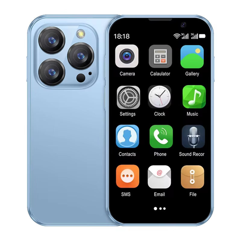 16SE Mini Smartphone 16GB ROM Android 9.0 Wifi Dual SIM Standby Play Store 3G WCDMA 3.0"Little Smart Cellphone New Version