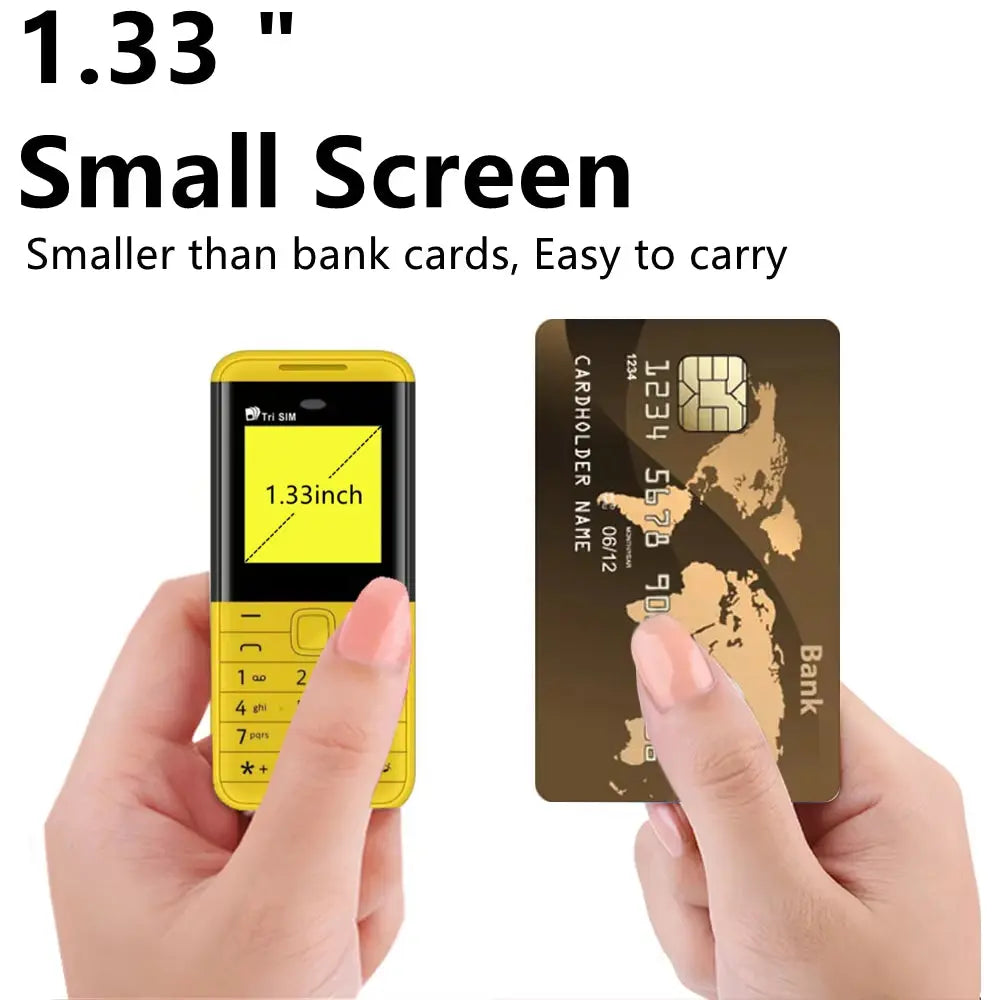 BM5310 3 SIM Card 3 Standby Mini Mobile Phone Auto Call Recorder Bluetooth Dial Speed Dial Magic Voice 1.3" Cellphone